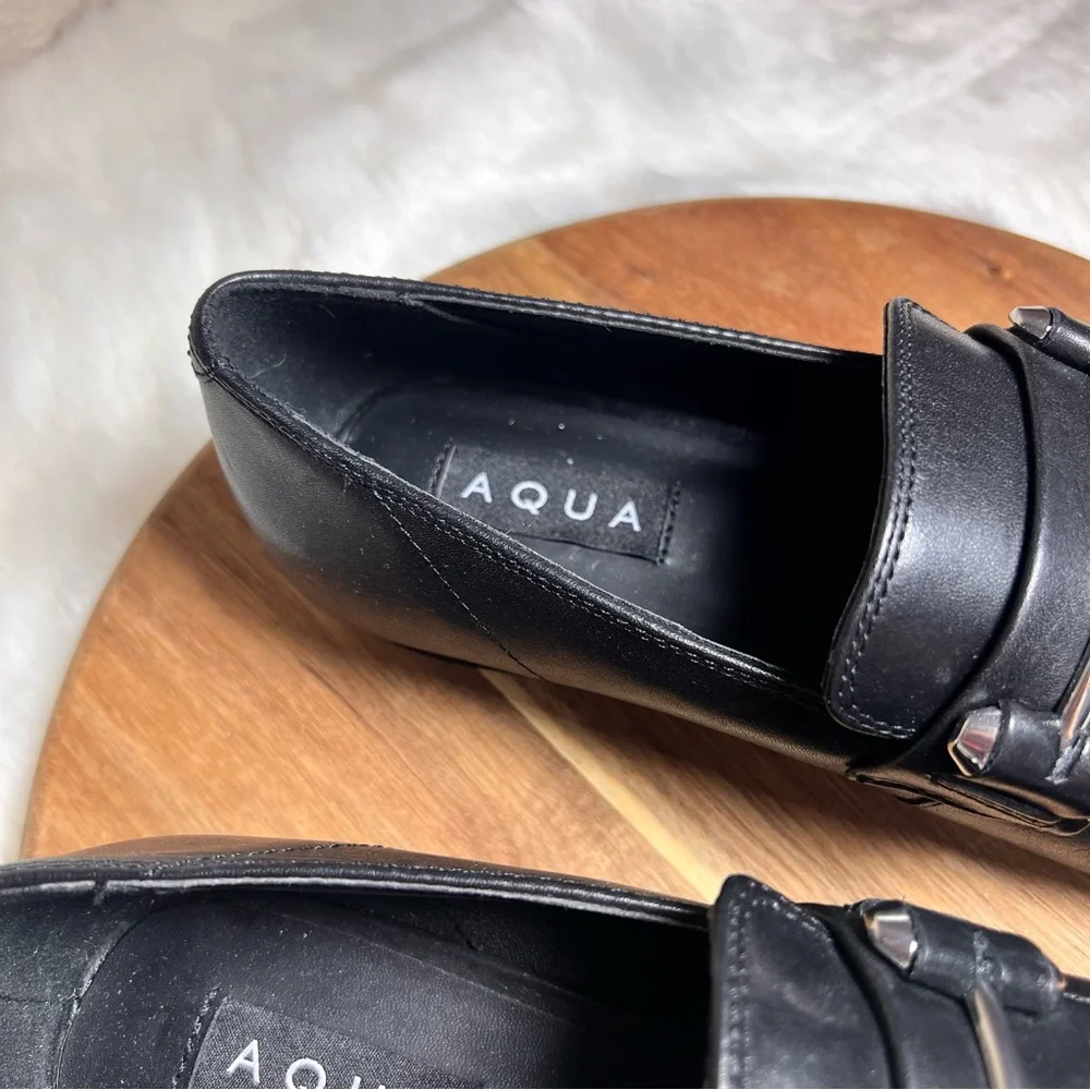 Aqua Kim Leather Loafer Size 8 NWT